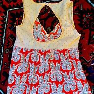 Free People cotton open back shirt